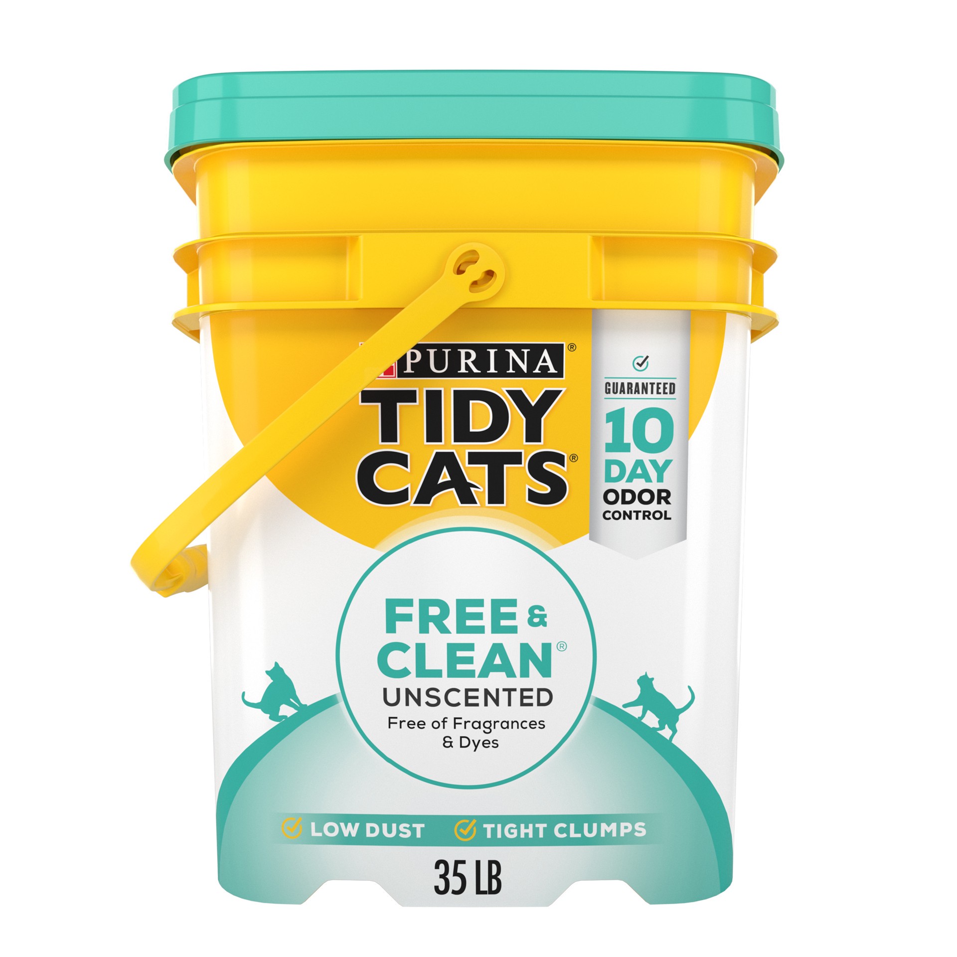 slide 1 of 9, Purina Tidy Cats Free & Clean Unscented Multi-Cat Clumping Litter - 35lbs, 35 lb