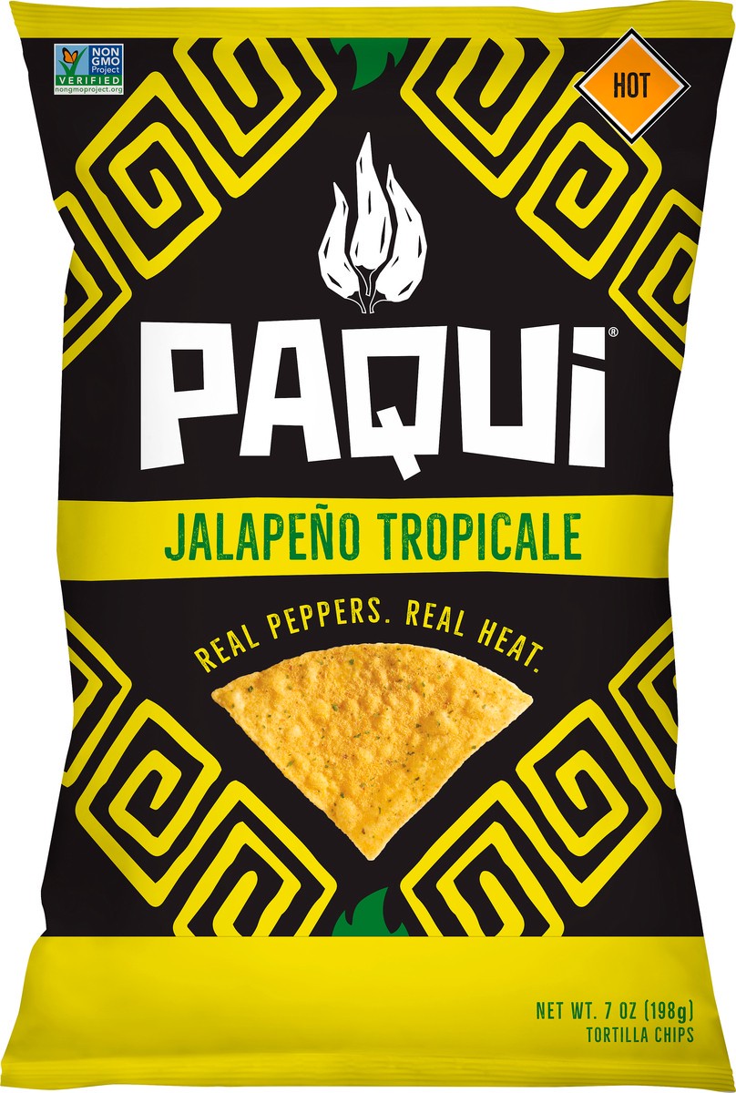 slide 2 of 3, Paqui Hot Jalapeno Tropicale Tortilla Chips 7 oz, 7 oz