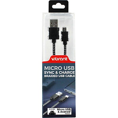 slide 1 of 1, vibrant Micro USB Sync Charge USB Cable, 1 ct