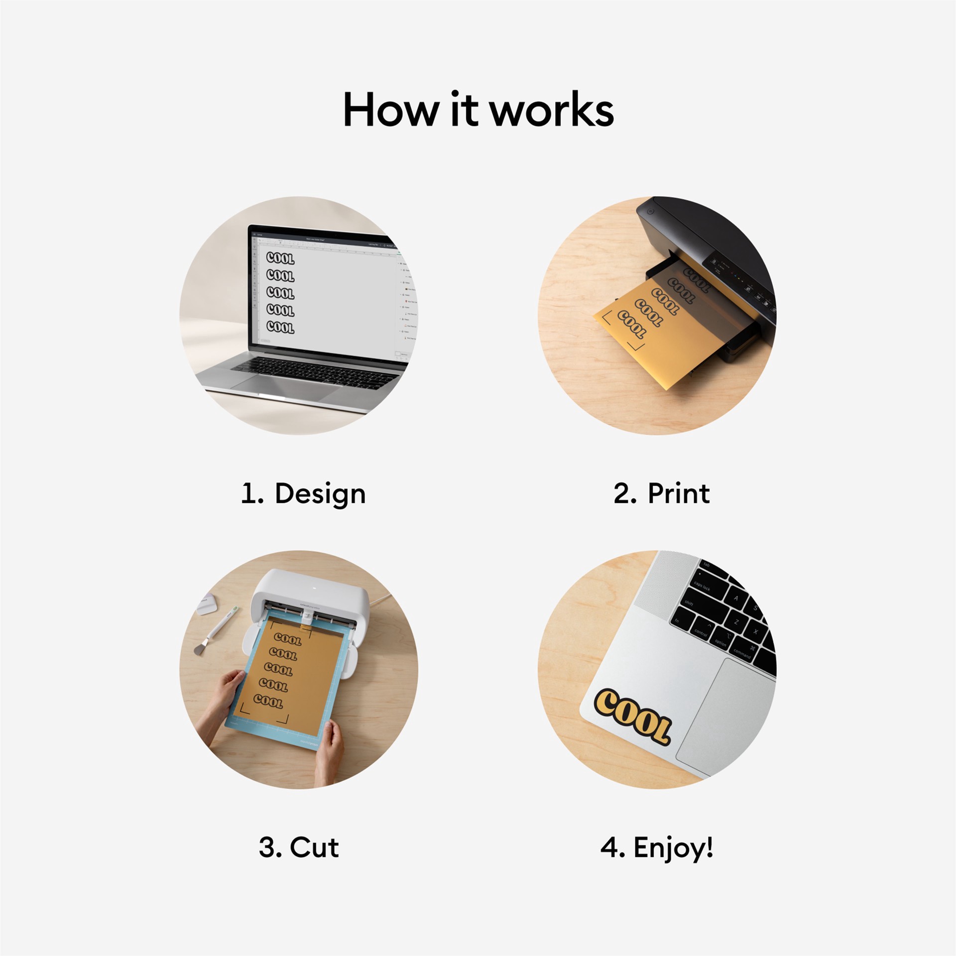 slide 5 of 5, Cricut 8.5" X 11" Gold Printable Vinyl Sheets, 10ct., 10 ct