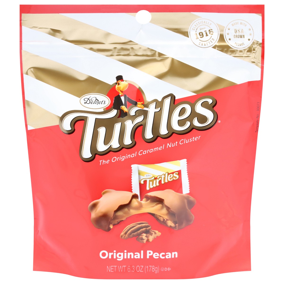 slide 1 of 14, Turtles Original Pecan Nut Cluster 6.3 oz, 6.3 oz