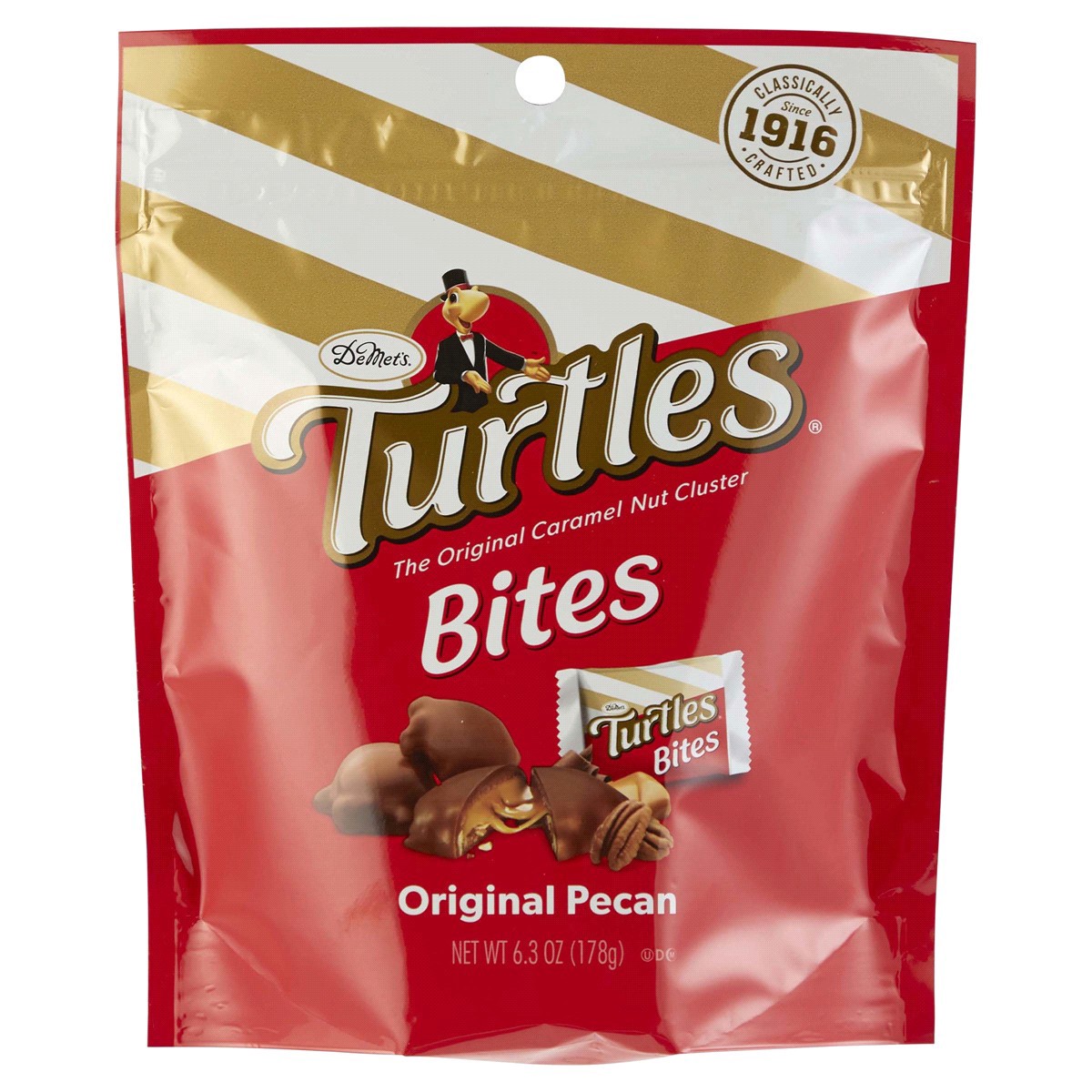 slide 1 of 14, Turtles Bites Original Pecan Candy, 6.3 oz