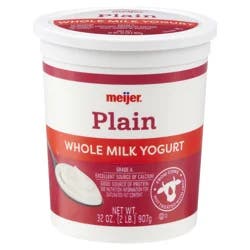 Meijer Plain Whole Milk Yogurt - 32 oz