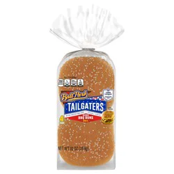 Ball Park Tailgaters Seeded BBQ Buns, 4 count, Sesame Hamburger Buns, 10 oz Bag