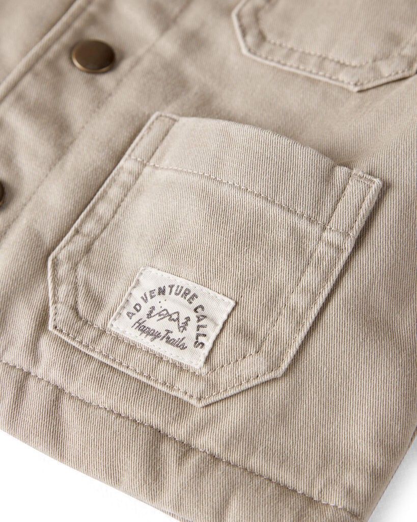 slide 4 of 4, Littleplanet Baby Organic Cotton Western Barn Jacket Winter Khaki 12M, 1 ct