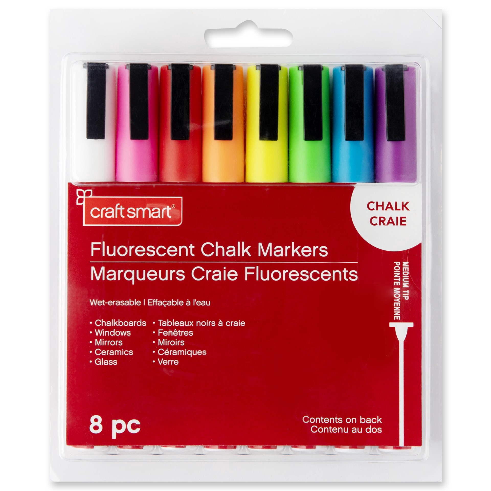 slide 4 of 13, Fluorescent Medium Tip Chalk Marker Set By Craft Smart, 1 ct