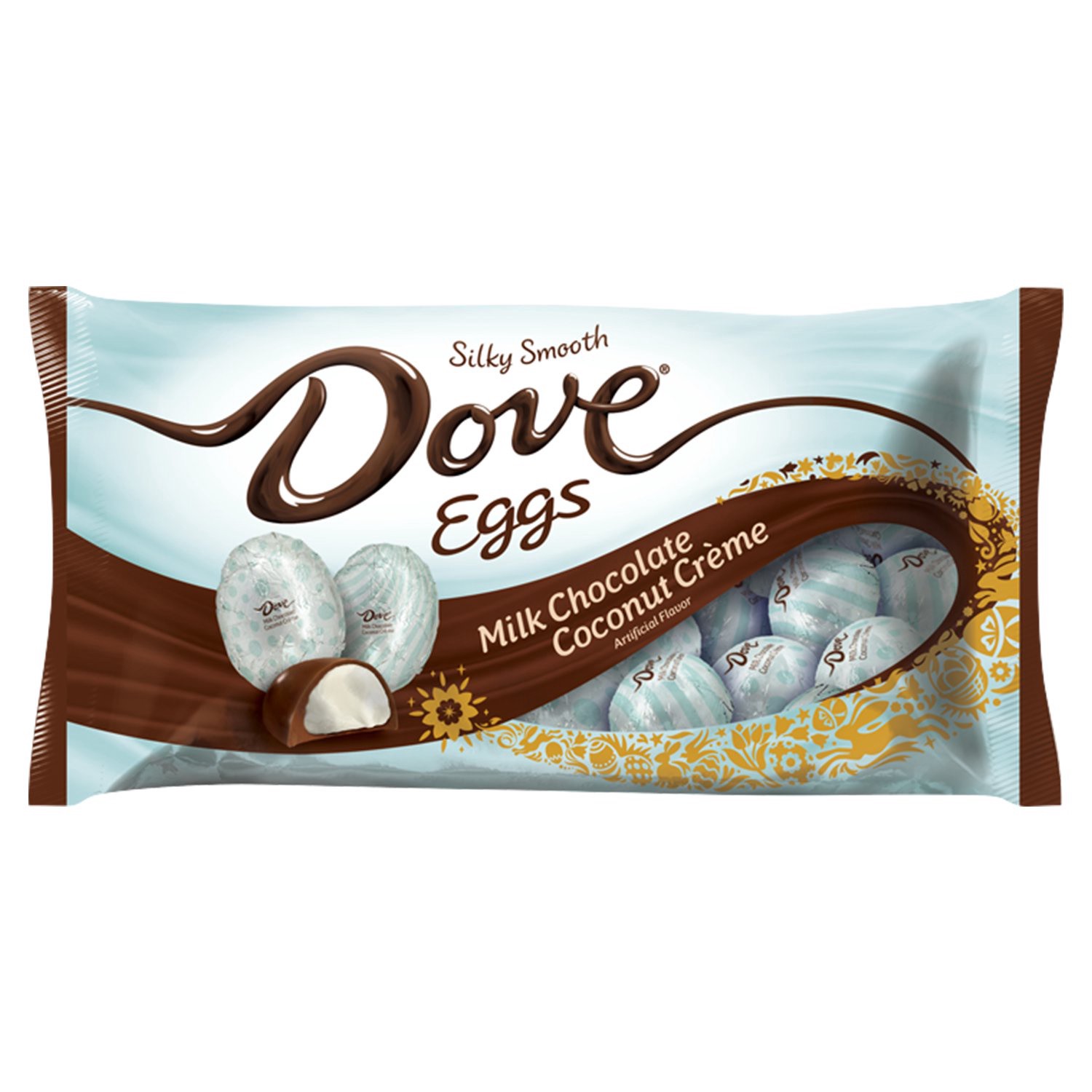 slide 2 of 3, DOVE Easter Coconut Crème Milk Chocolate Candy Eggs 7.94-Ounce Bag, 7.94 oz