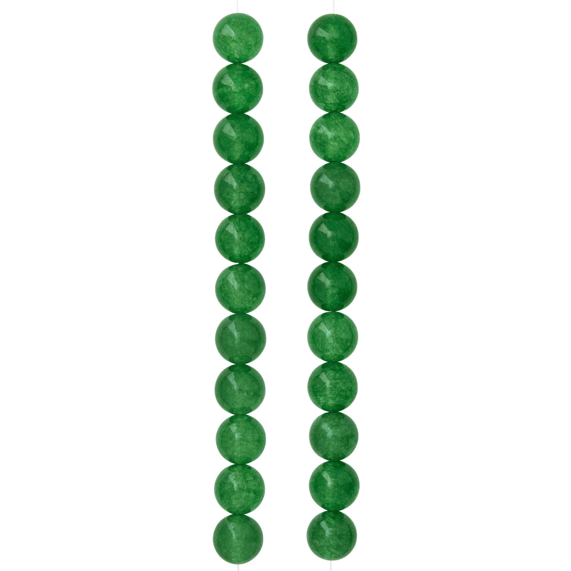 slide 2 of 3, Green Dyed Quartzite Round Beads, 10mm By Bead Landing, 10mm