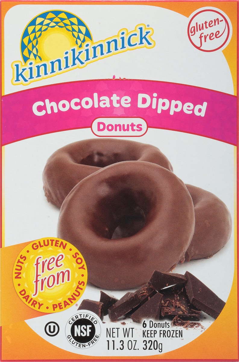 slide 1 of 4, Kinnikinnick Foods Chocolate Dipped Donuts 6 ea, 6 ct