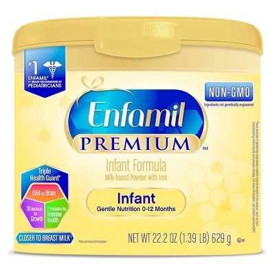 slide 1 of 1, Enfamil Premium Infant Formula Powder Tub, 22.2 oz