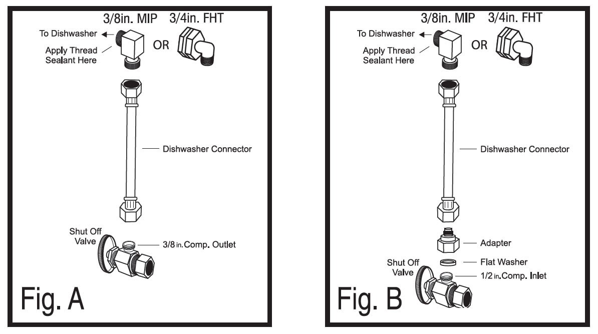 slide 2 of 6, EASTMAN 8-ft 3/8 -in Compression Inlet x 3/8 -in Compression Outlet Stainless steel Dishwasher connector, 1 ct