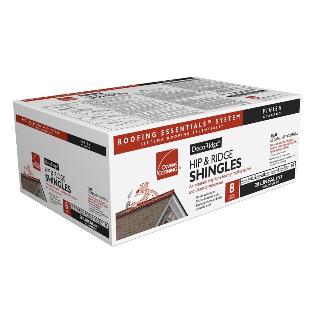 slide 5 of 6, Owens Corning DecoRidge Brownwood Hip Ridge Roof Shingles ( 20-lin ft per Bundle ), 1 ct