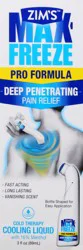 Zim's Max Freeze Pro Formula Deep Penetrating Pain Relief 3 oz