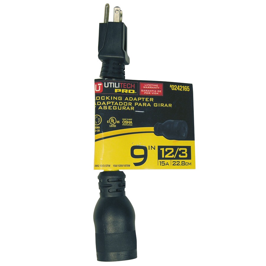 slide 1 of 2, Utilitech Outdoor 1/2-ft 12/3-Prong STW Heavy Duty Locking Extension Cord, 1 ct