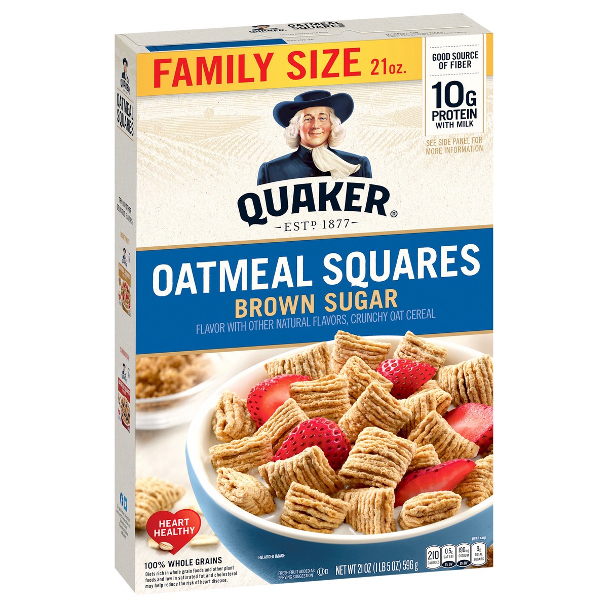 slide 2 of 6, Quaker Oatmeal Squares Brown Sugar Large Box - 21oz - Quaker, 21 oz