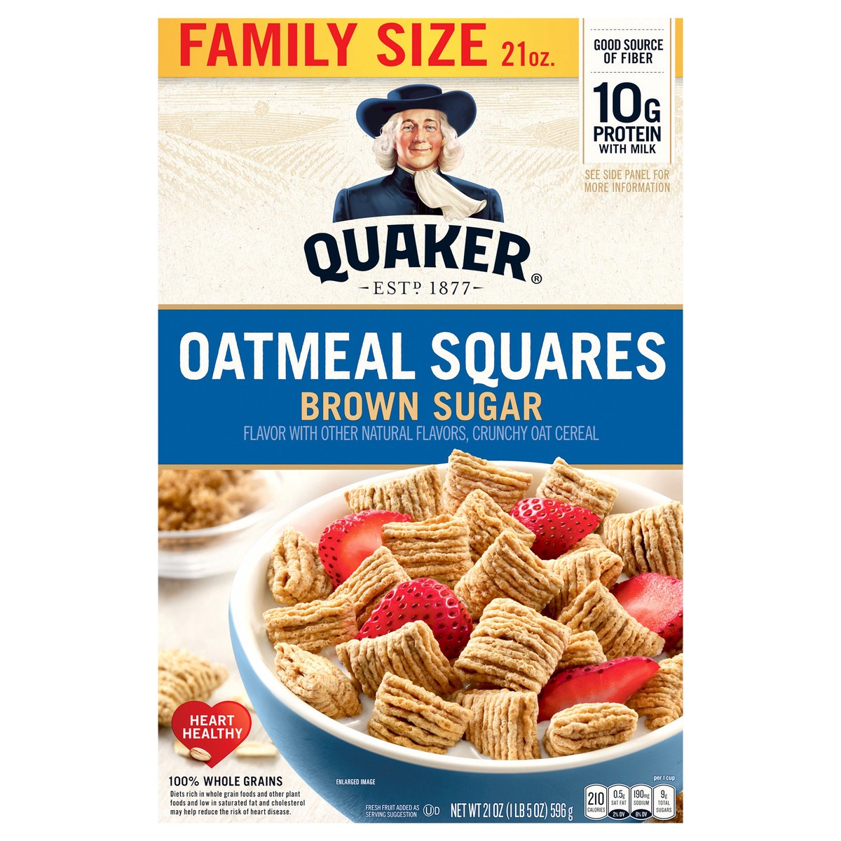 slide 1 of 6, Quaker Oatmeal Squares Brown Sugar Large Box - 21oz - Quaker, 21 oz