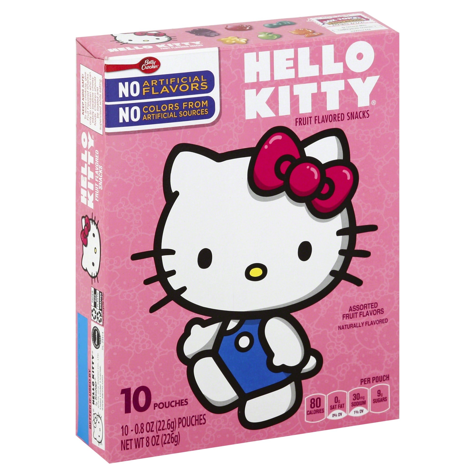 slide 1 of 1, Betty Crocker Fruit Shapes Hello Kitty, 10 ct