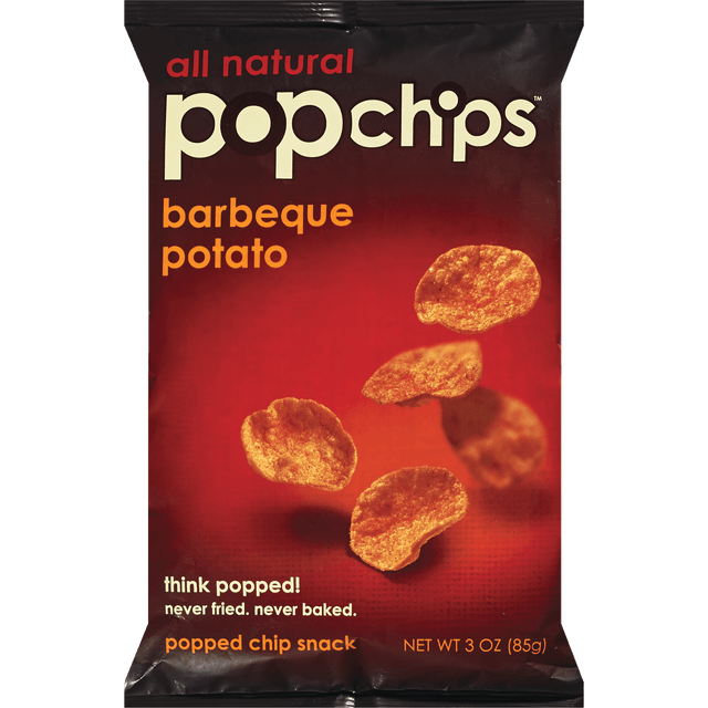 slide 1 of 6, popchips Popped Chip Snack, Barbeque Potato, 3 oz