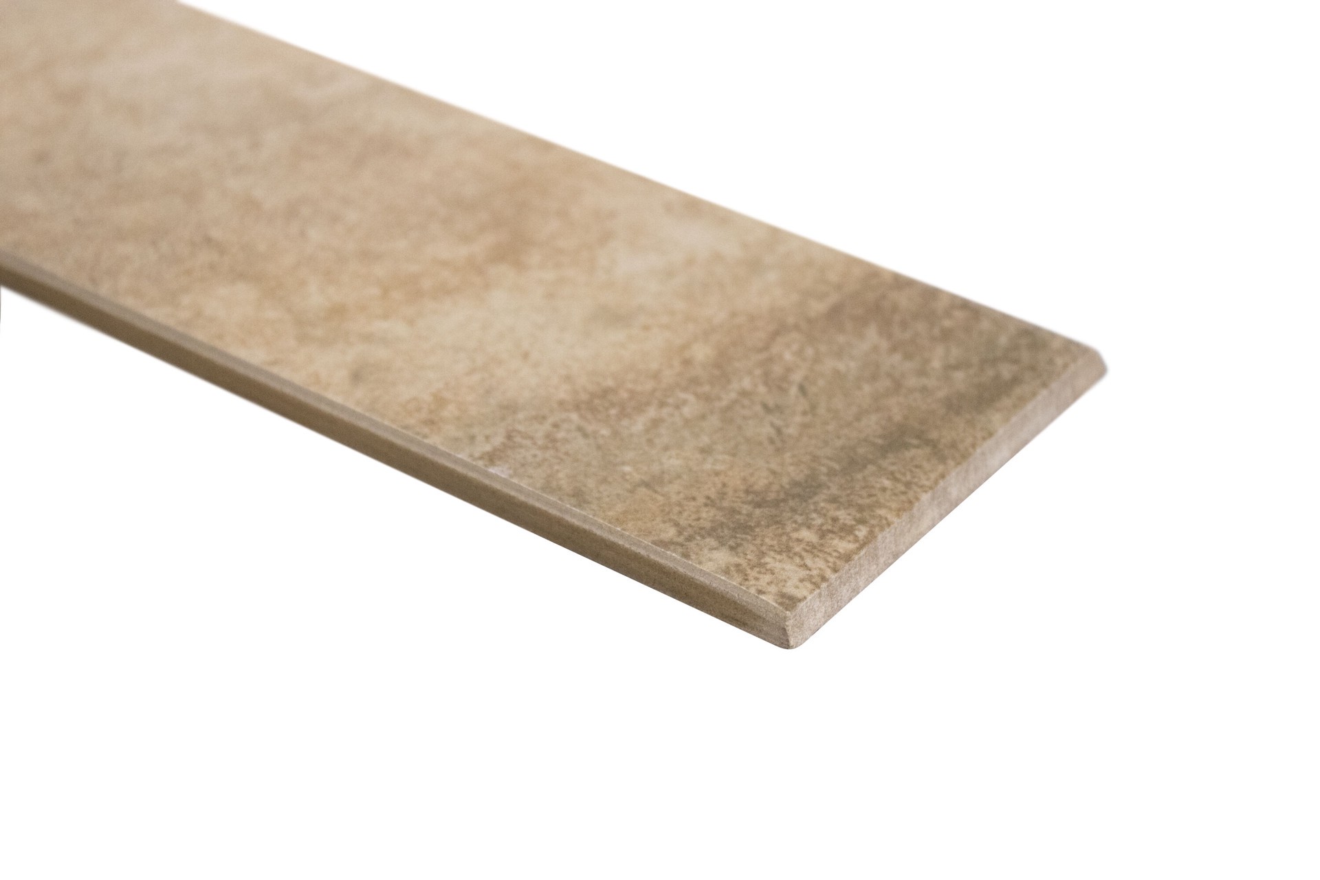 slide 4 of 6, Style Selections Mesa Beige - Glazed Porcelain 3-in x 12-in Glazed Porcelain Bullnose Tile ( 0.22-sq ft / Piece ), 1 ct