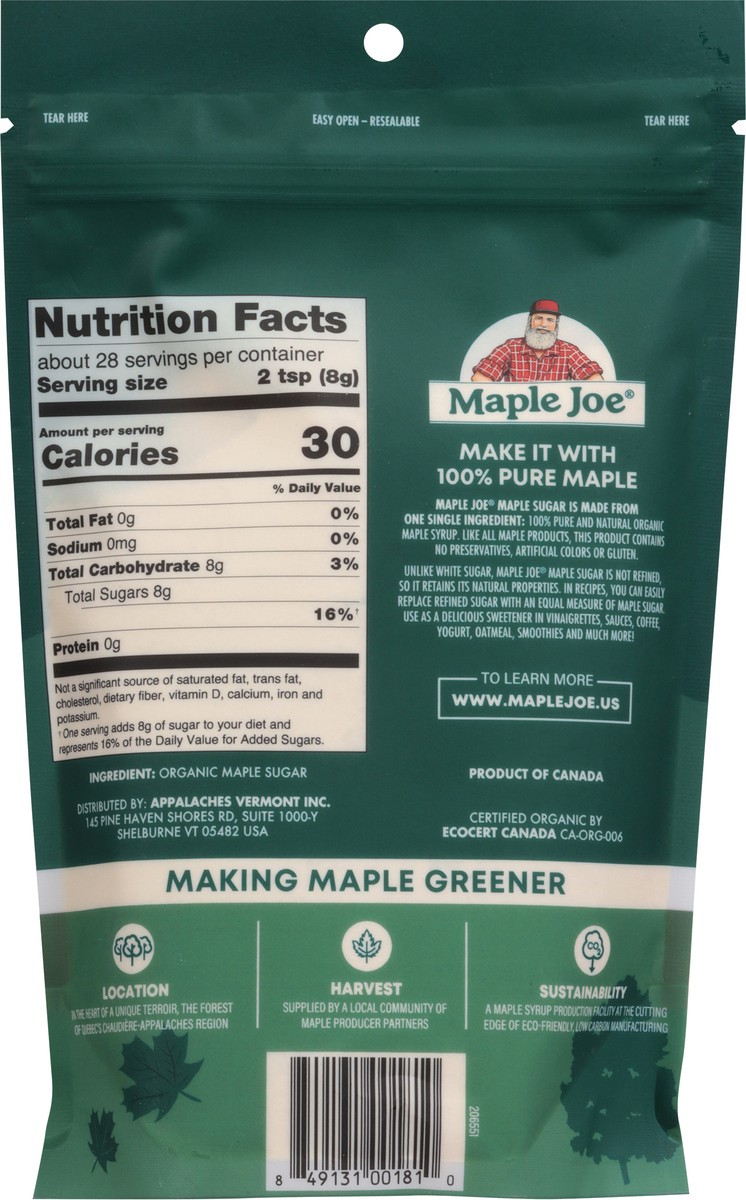 slide 5 of 13, Maple Joe Organic Granulated Maple Sugar 7.76 oz, 