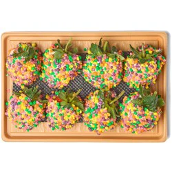 H-E-B Bakery Gourmet White Chocolate-Dipped Strawberries - Fruity Candy