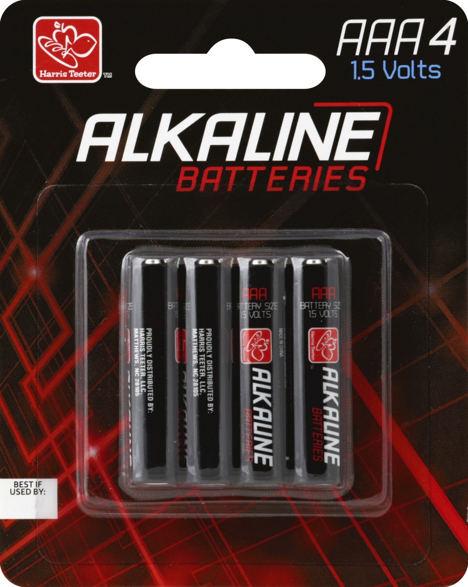 slide 2 of 2, Harris Teeter Alkaline AAA Batteries, 4 ct