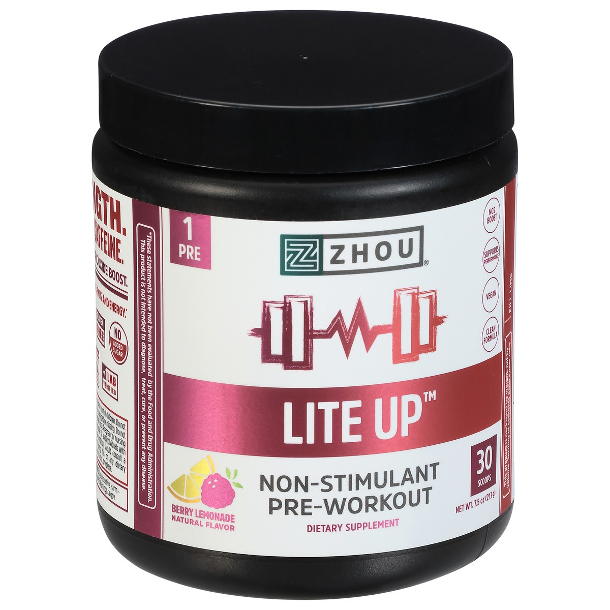 slide 8 of 9, Zhou Lite Up Pre Workout, 7.5 oz