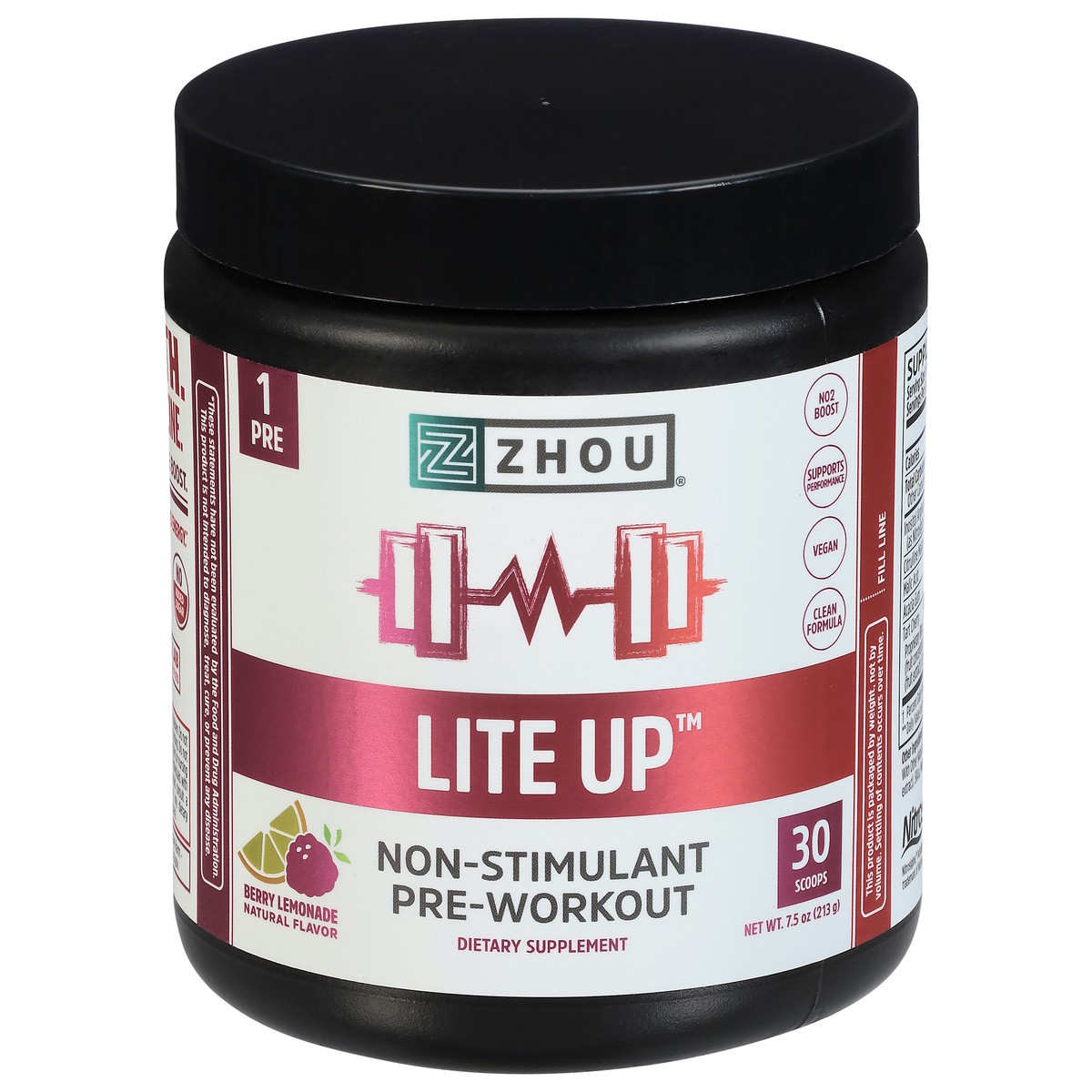 slide 1 of 9, Zhou Lite Up Pre Workout, 7.5 oz