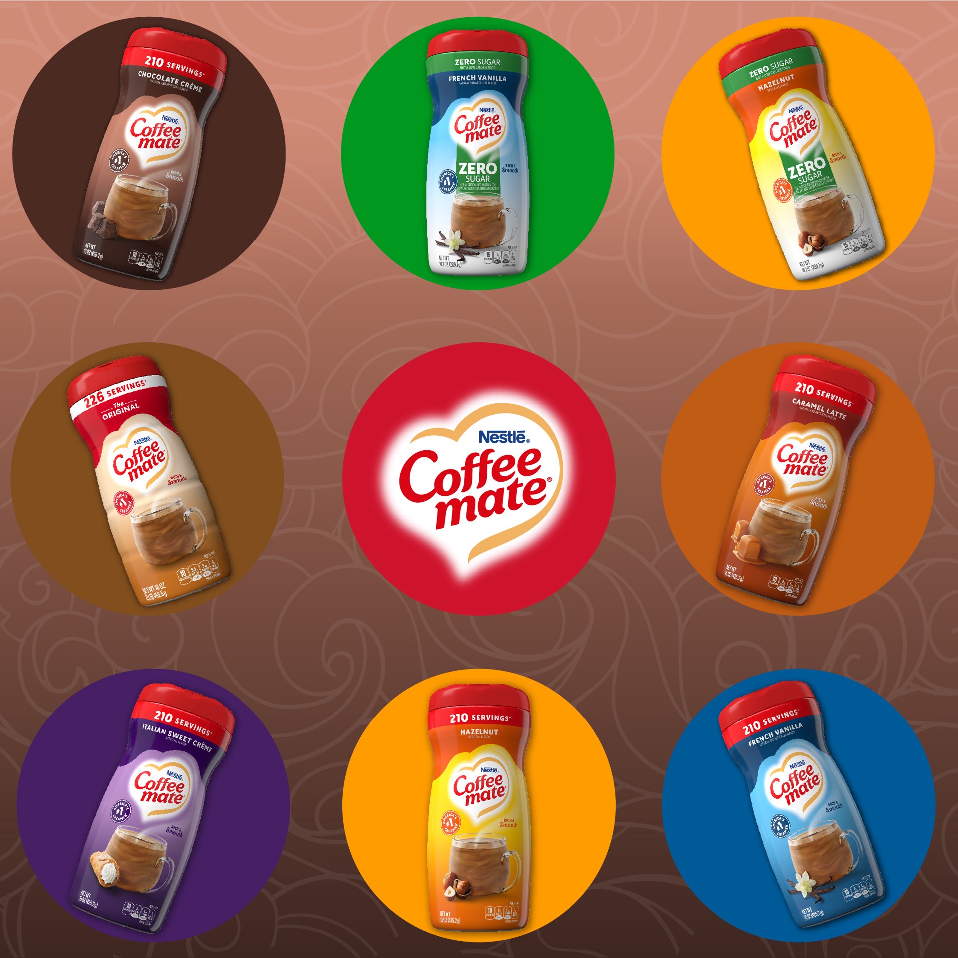 slide 7 of 7, Coffee mate Nestle Coffee mate Chocolate Creme Sugar Free Powder Coffee Creamer, 10.2 oz