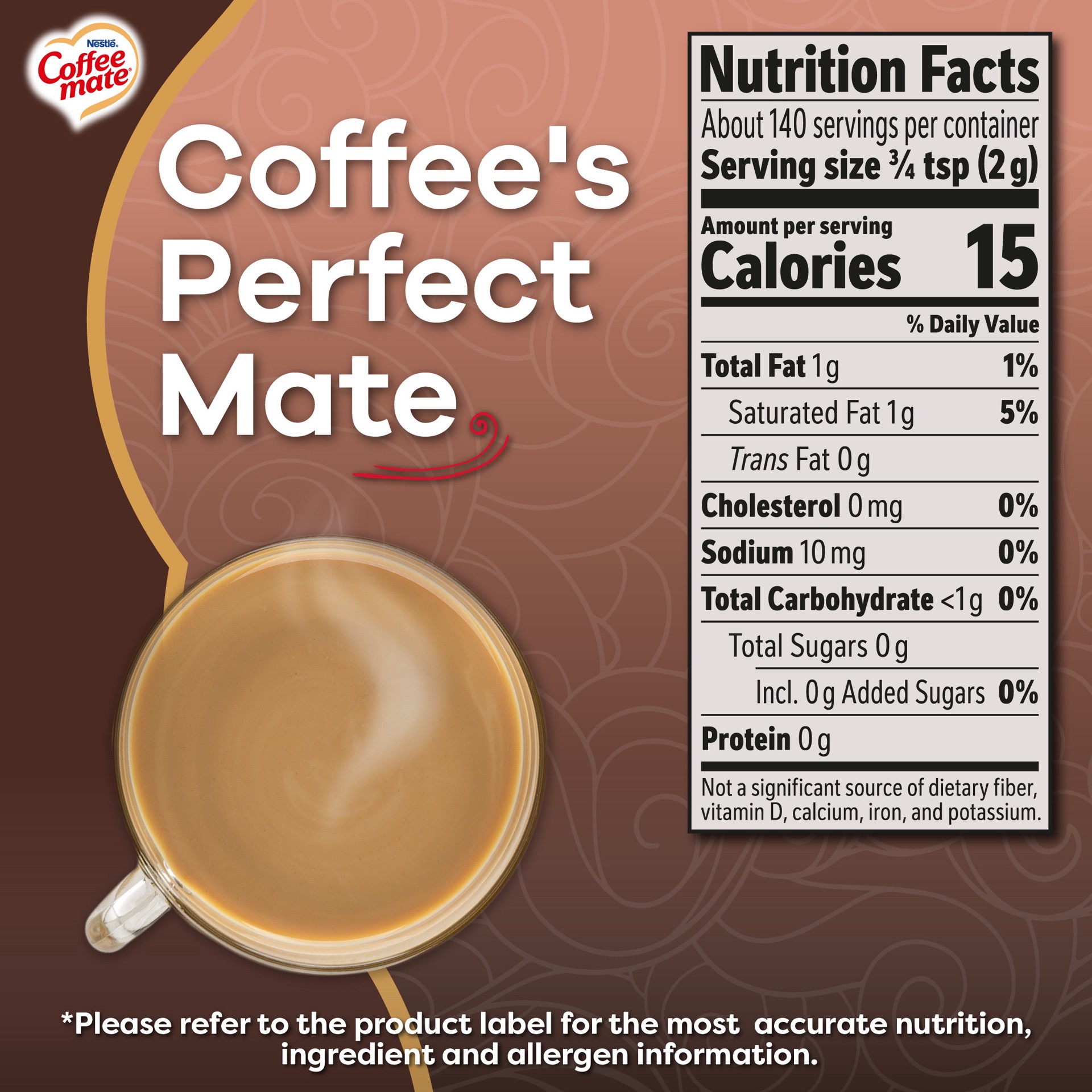 slide 3 of 7, Coffee mate Nestle Coffee mate Chocolate Creme Sugar Free Powder Coffee Creamer, 10.2 oz