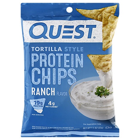 slide 1 of 1, Quest Protein Chips Tortilla Style Ranch, 1.1 oz