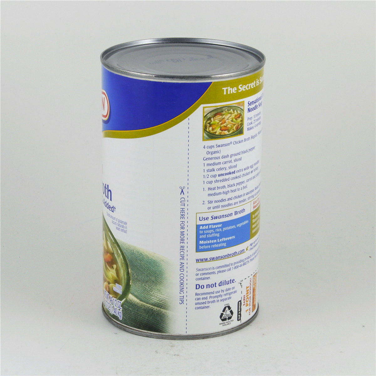 slide 2 of 4, Swanson 100% Natural Chicken Broth, 49.5 Oz Can, 49.5 fl oz