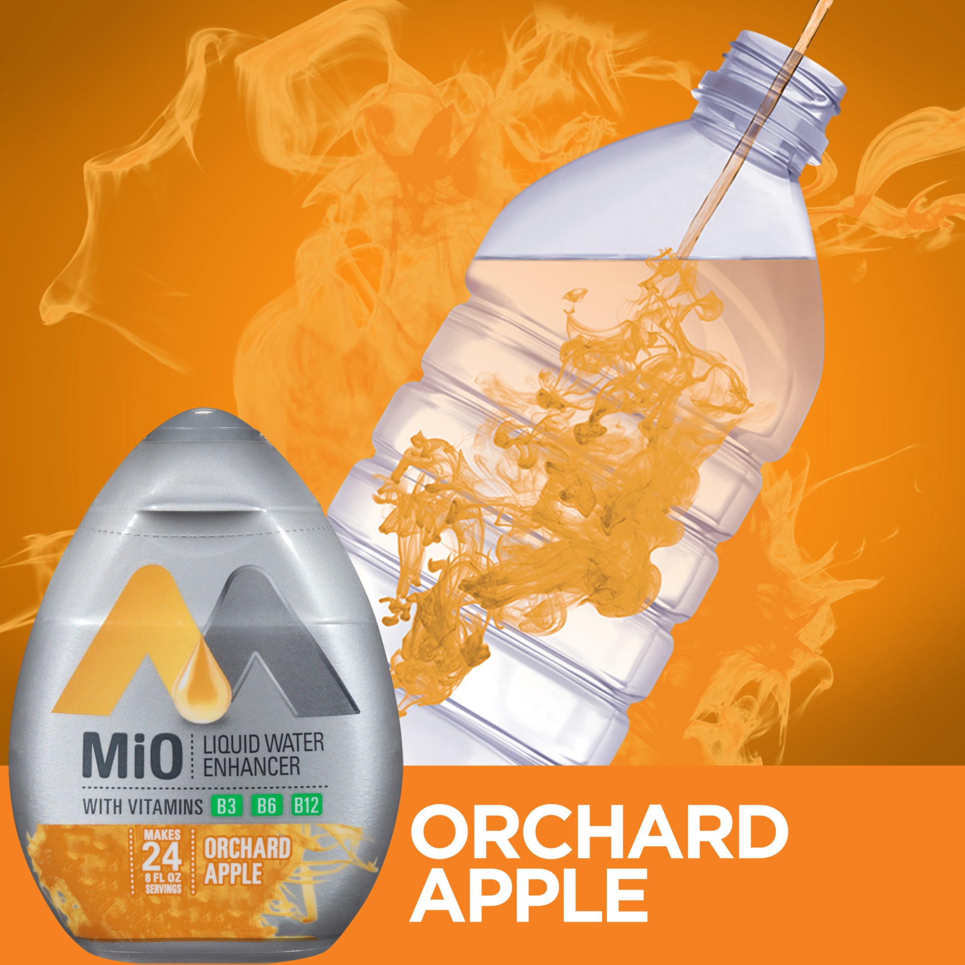 slide 2 of 7, MiO Vitamins Orchard Apple Naturally Flavored Liquid Water Enhancer, 1.62 fl oz
