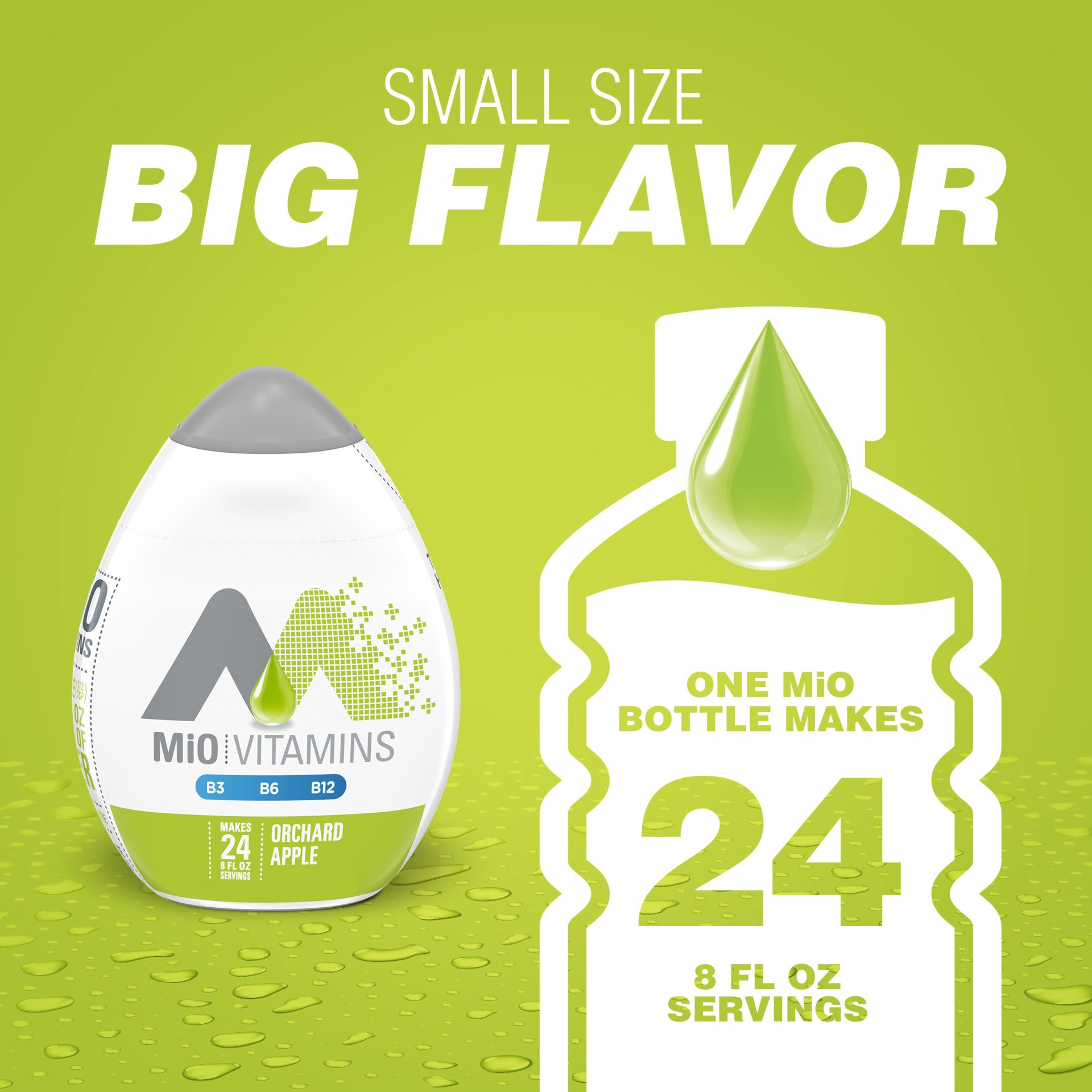 slide 11 of 13, MiO Vitamins Orchard Apple Naturally Flavored Liquid Water Enhancer Bottle - 1.62 fl oz, 1.62 fl oz