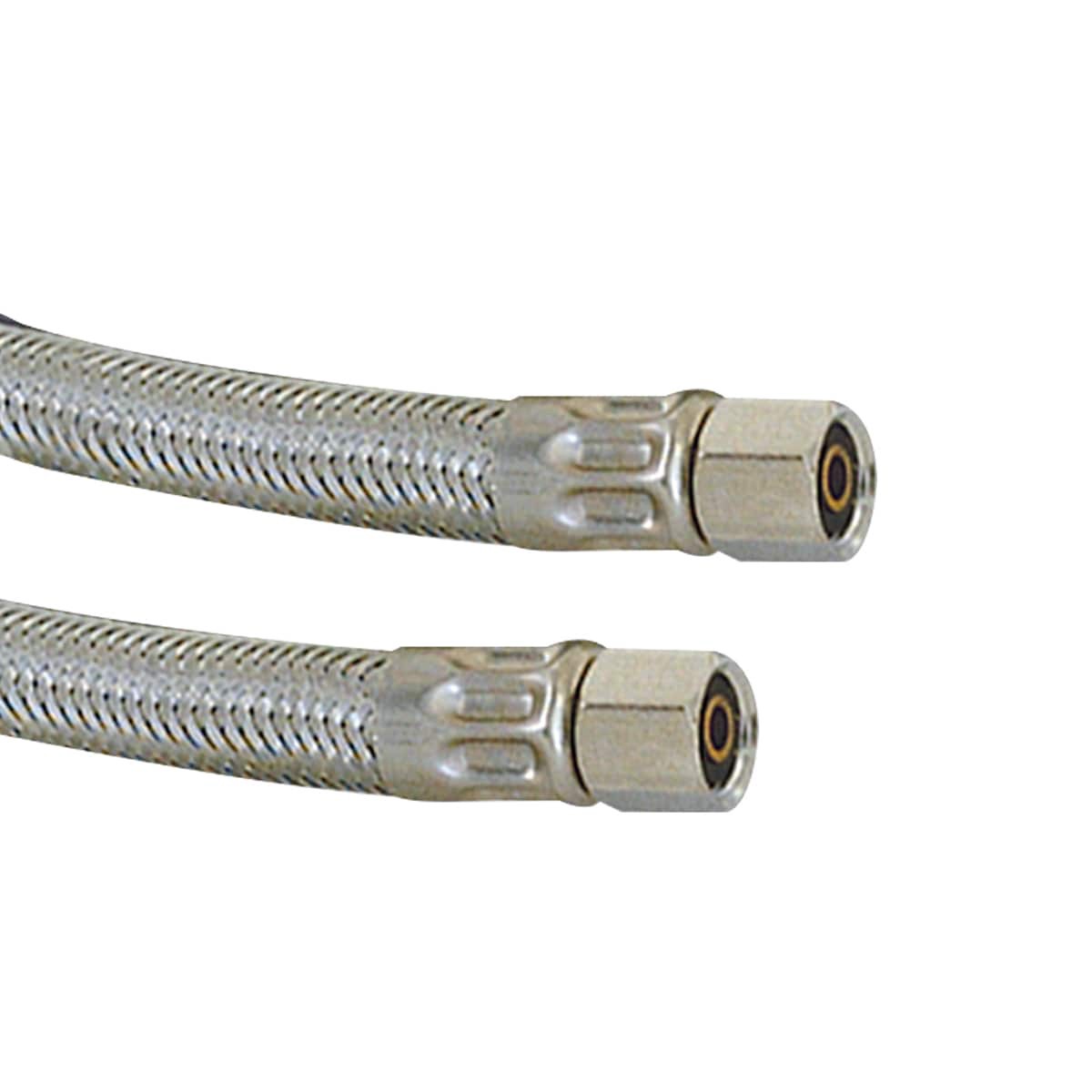 slide 2 of 6, EASTMAN 10-ft 1/4 -in Compression Inlet x 1/4 -in Compression Outlet Stainless steel Ice maker connector, 1 ct