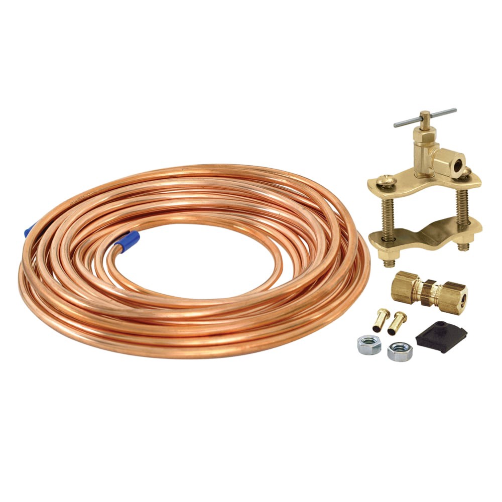 slide 1 of 5, EASTMAN 15-ft 1/4 -in OD Inlet x 1/4 -in OD Outlet Copper Ice maker installation kit, 1 ct