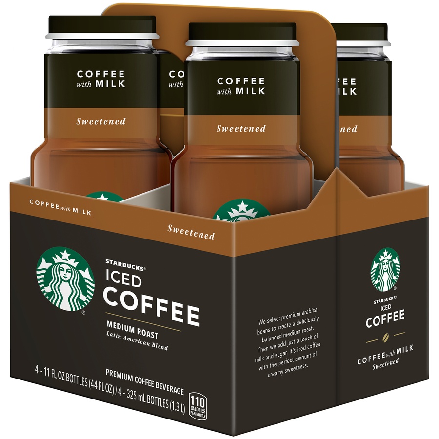 slide 4 of 4, Starbucks Iced Coffee with Milk Premium Coffee Beverage (4-11 Fluid Ounce) 44 Fluid Ounce - 44 oz, 44 oz