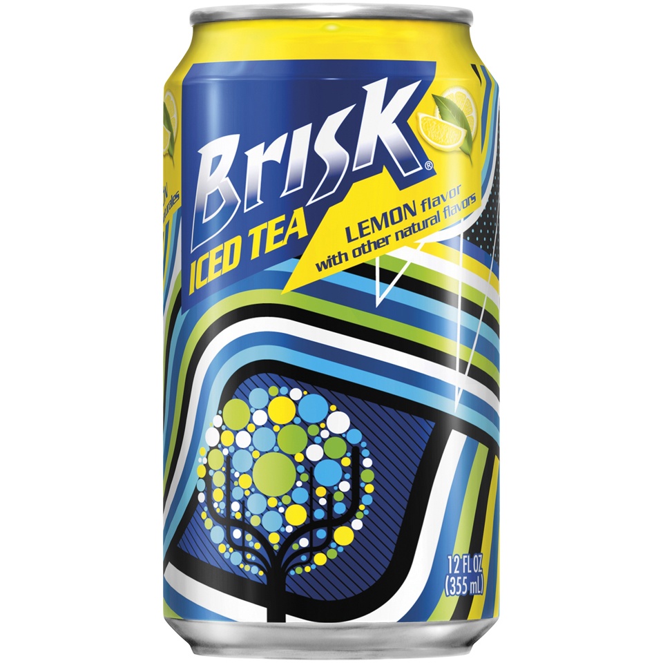 slide 3 of 3, Brisk Iced Tea Lemon 12 Fl Oz 12 Count Cans, 144 oz