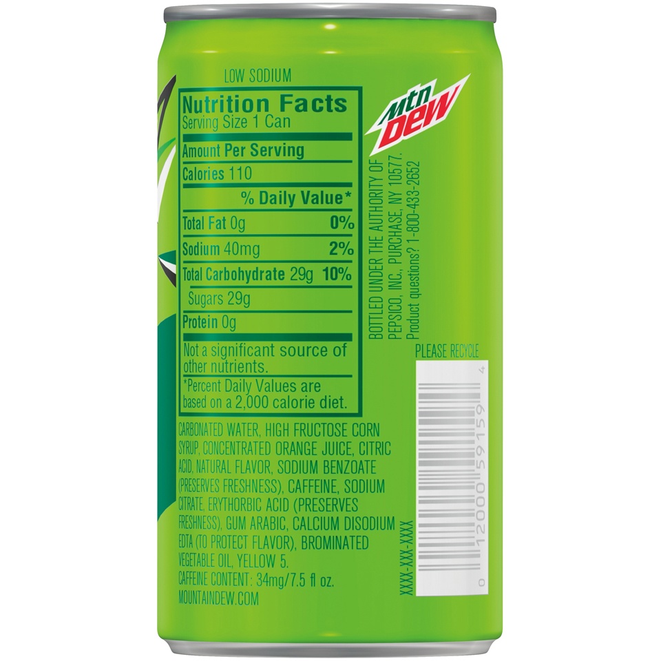 slide 2 of 3, Mountain Dew - 8 ct; 7.5 fl oz, 8 ct; 7.5 fl oz