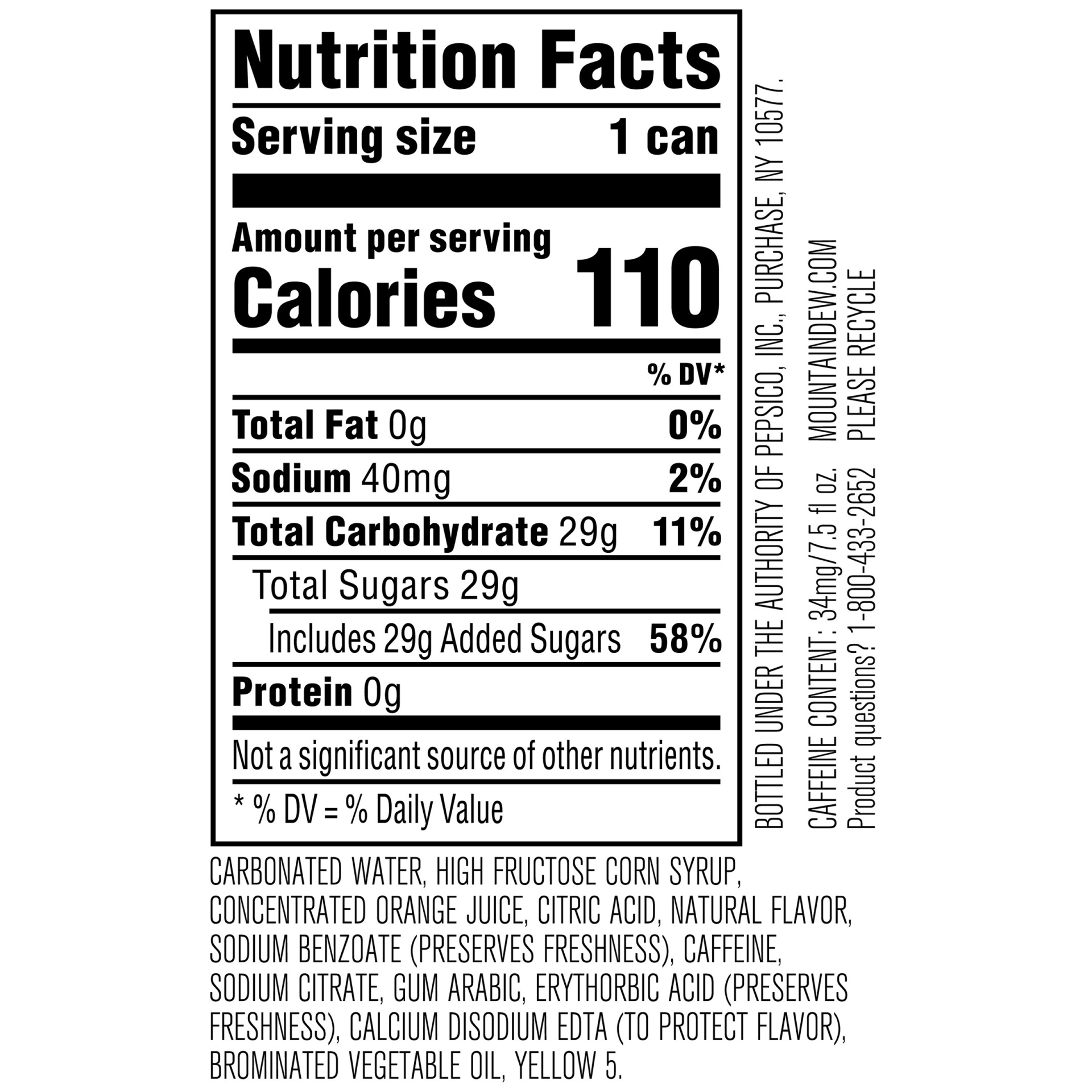 slide 3 of 3, Mountain Dew - 8 ct; 7.5 fl oz, 8 ct; 7.5 fl oz