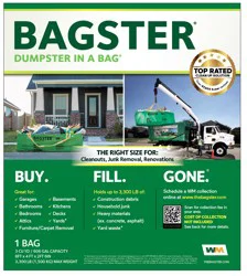 Waste Management Bagster 606-Gallon Green Outdoor Polypropylene Construction Trash Bag