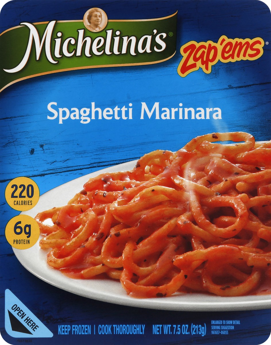 slide 1 of 9, Michelina's Spaghetti Marinara, 7.5 oz