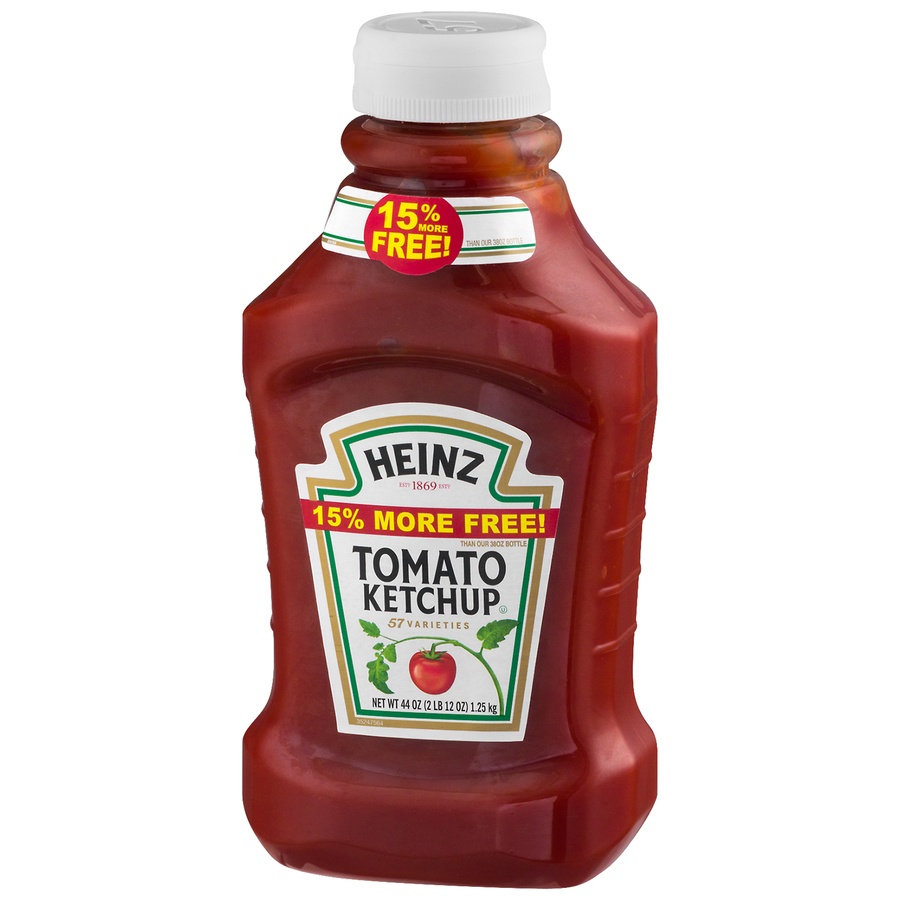 slide 3 of 6, Heinz Tomato Ketchup 15% More Free, 44 oz