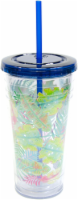 slide 1 of 1, Cool Gear Tropical Chiller - Clear/Mazarine Blue, 24 oz