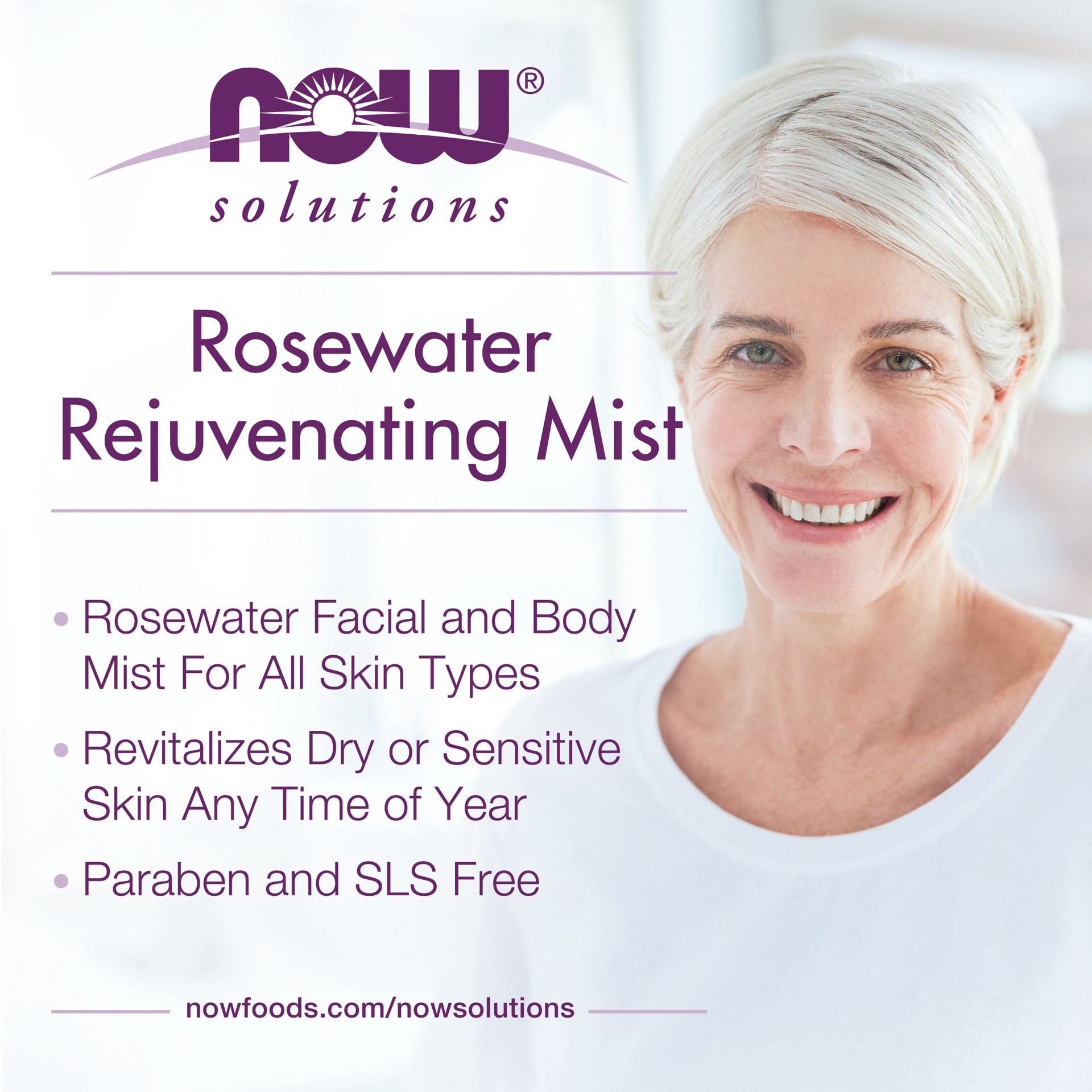 slide 5 of 5, NOW Solutions Rosewater Rejuvenating Mist - 4 fl. oz., 4 fl oz