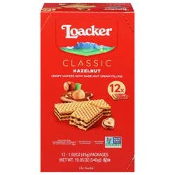 Loacker Classic Hazelnut Wafers 12 - 1.59 oz Packs