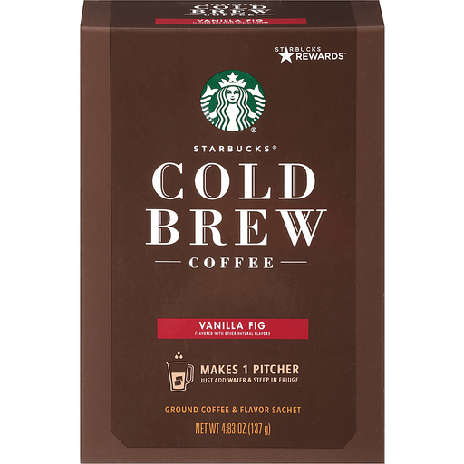 slide 1 of 1, Starbucks Cold Brew Coffee Pitcher Pack Vanilla Fig Box, 4.83 oz