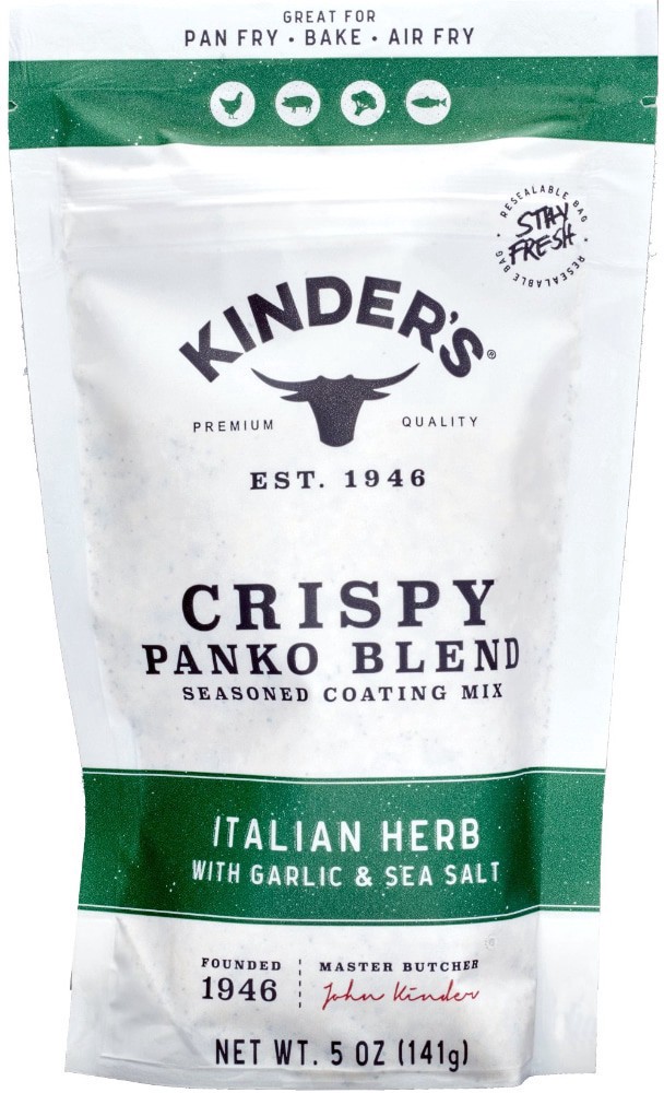 slide 1 of 2, Kinder's® Italian Herb with Garlic & Sea Salt Crispy Panko Blend Seasoned Coating Mix, 5 oz