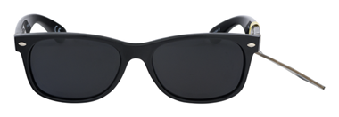 slide 1 of 1, Foster Grant Plastic Wayfarer Polarized Sunglasses - Black, 1 ct