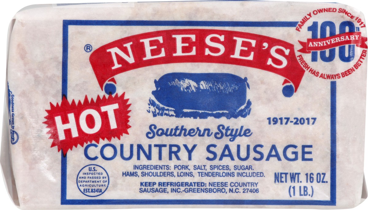 slide 12 of 13, Neeses Country Sausage 16 oz, 16 oz